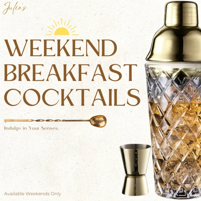 Breakfast just got an upgrade! 🍹✨

Starting this Saturday at Julio's, we’re elevating your weekends with delicious breakfast cocktails!

Don’t keep it to the group chat—tag a friend and make plans to enjoy it together! 🥂

#julios #italian #breakfast #cocktails #perthdrinks #todoperth #westperthlocal