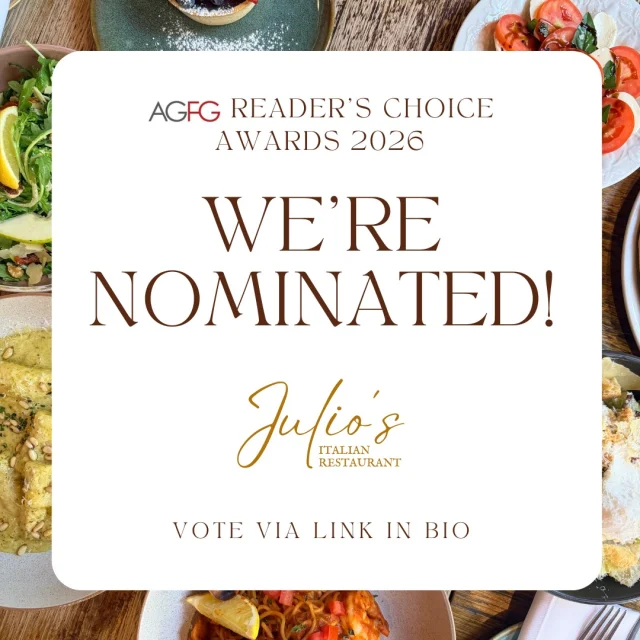 We wouldn't be here without you ❤️

Julio’s has been nominated for the @ausgoodfood Reader’s Choice Awards - celebrating the venues our community genuinely loves and recognising the hard work behind every exceptional dining experience.

Grazie for dining with us and being part of our story. We’d be so grateful for your vote!

🔗 Cast your vote [link in bio]