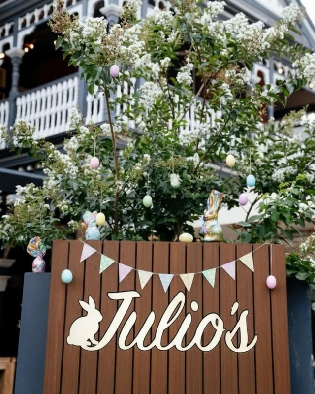 Happy Easter from all of us at Julio’s! ✨🐰

Wishing you a day full of chocolate, smiles  and maybe a cheeky cocktail or two.

We’ll be taking a lunch break today, but breakfast and dinner are ready to serve up our special Easter treats. Don’t miss out!

#juliositalian #easter #pertheats #todoperth #westperth