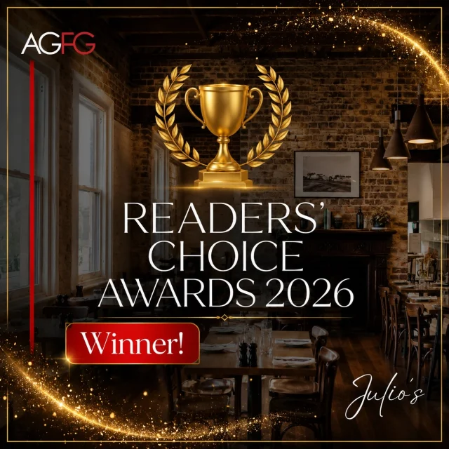 We’re honoured to be recognised as an Australian Good Food Guide (@ausgoodfood) 2026 Readers' Choice Award winner. 🏆🇮🇹

This award means even more because it was voted by you, our wonderful guests.

Thank you for your continued support, your kind reviews, and for making Julio's part of your special moments.

We can't wait to welcome you back for more authentic Italian dining in the heart of Perth. ❤️

Grazie! 🇮🇹

#JuliosItalian #ReadersChoice2026 #AGFG #PerthEats #ItalianRestaurant